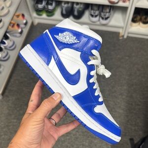 Jordan Women's Athletic Shoes in Blue and White